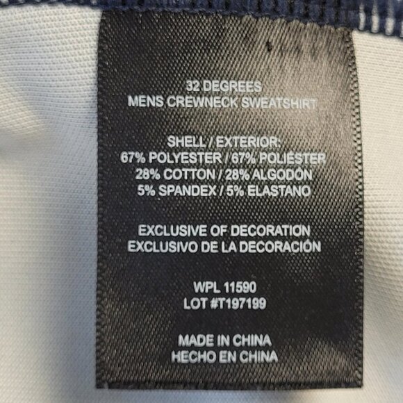 32 degreez Heat Men’s gray crewneck pullover sweater size M - Picture 9 of 11